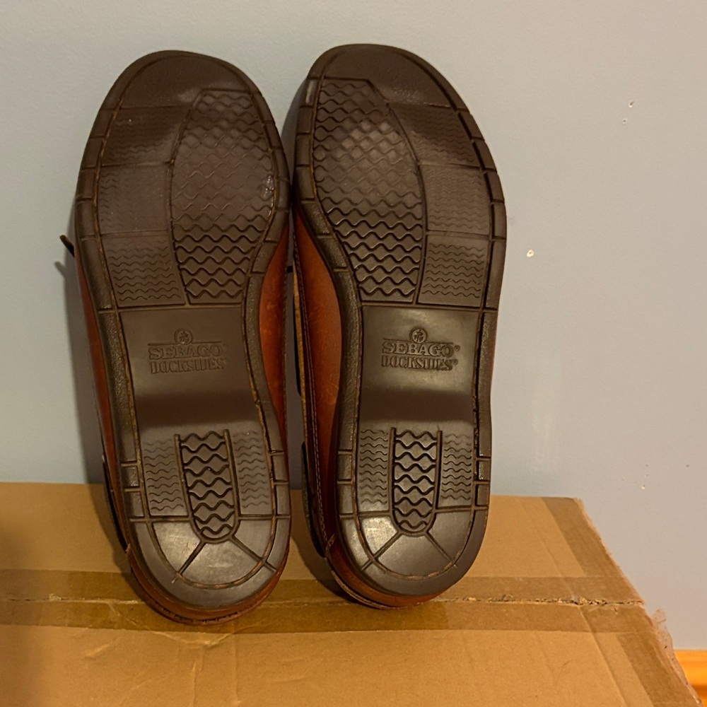 Sebago Rich Brown Leather Boat Shoes - Picture 2 of 6